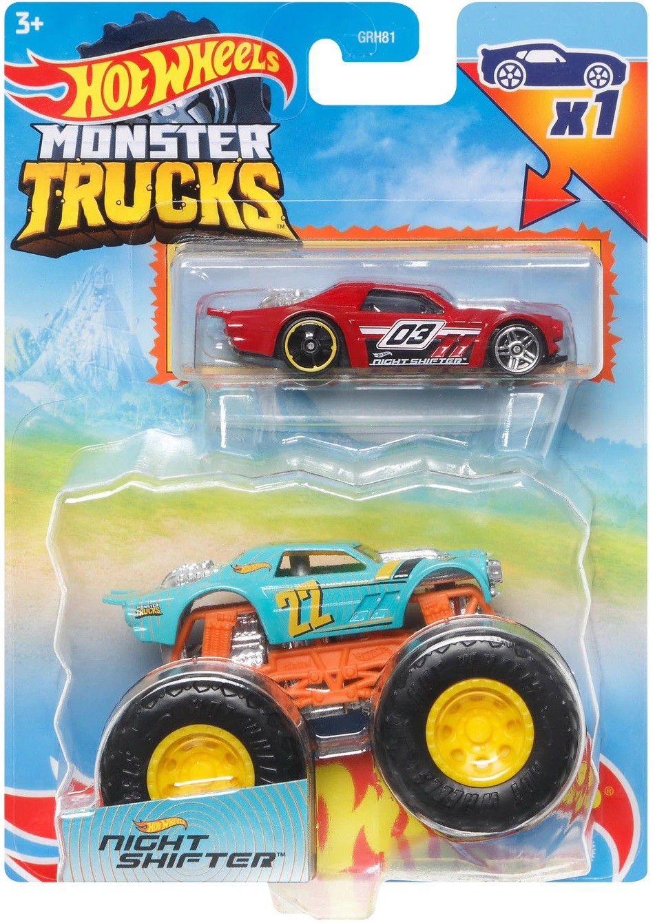 Бъги Hot Wheels Monster Trucks Night Shifter с количкa Отлична цена Ozone bg