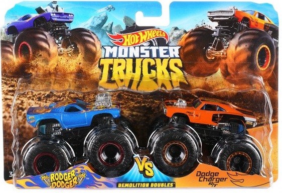 Hot Wheels Monster Trucks Rodger Dodger Dodge Charger Ozone Bg