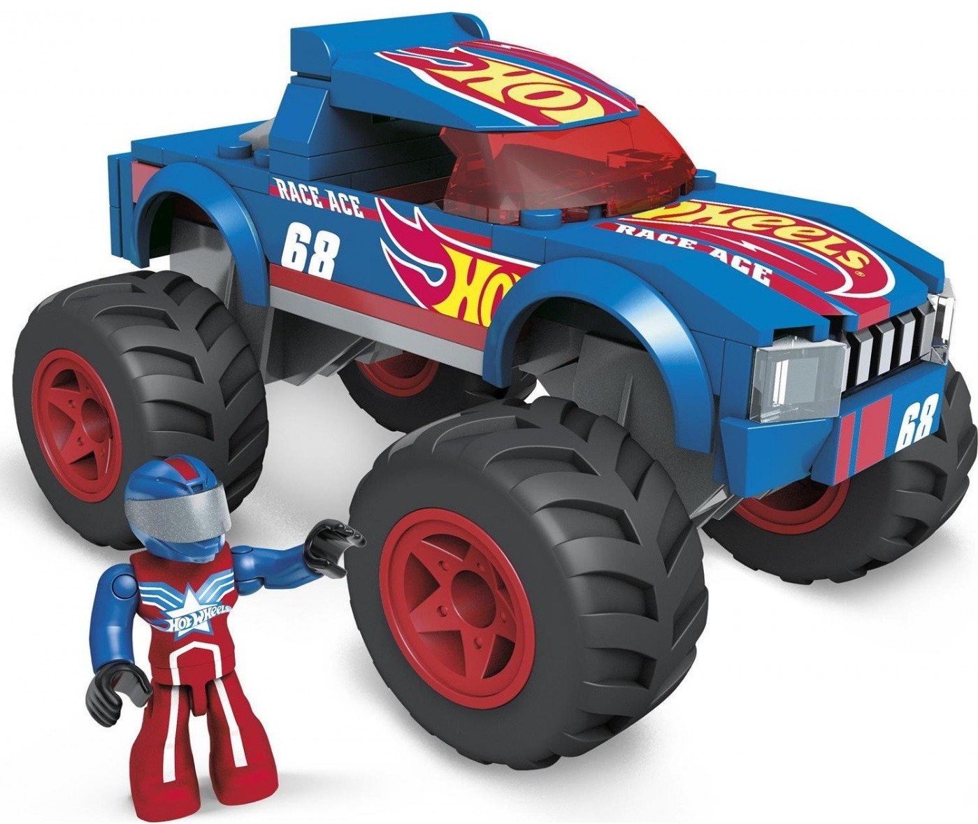 Бъги за сглобяване Hot Wheels Monster Trucks Race Ace синьо и червено Отлична цена Ozone bg