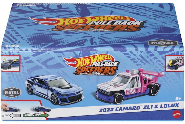 Игрален комплект Hot Wheels Pull Back Speeders Camaro ZL Lolux Отлична цена