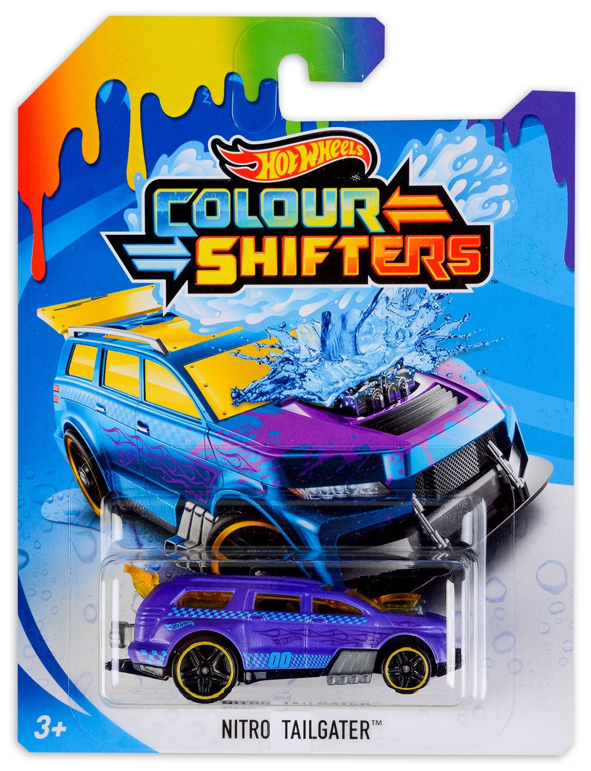 Количка с променящ се цвят Hot Wheels Colour Shifters Nitro Tailgater Отлична цена