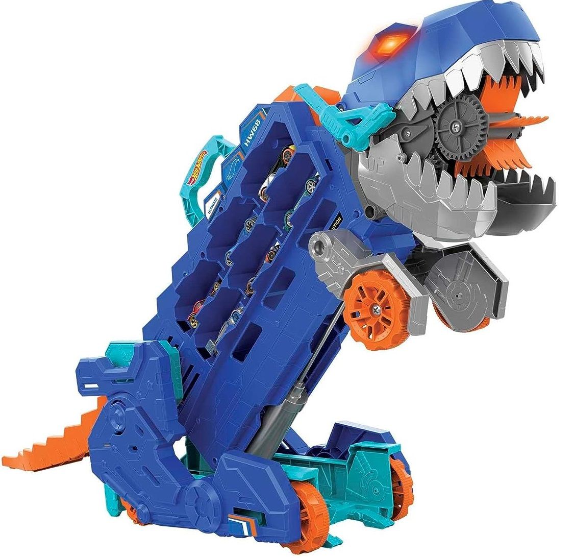 Детска играчка в Hot Wheels City Автовоз T Rex с колички Отлична цена Ozone bg
