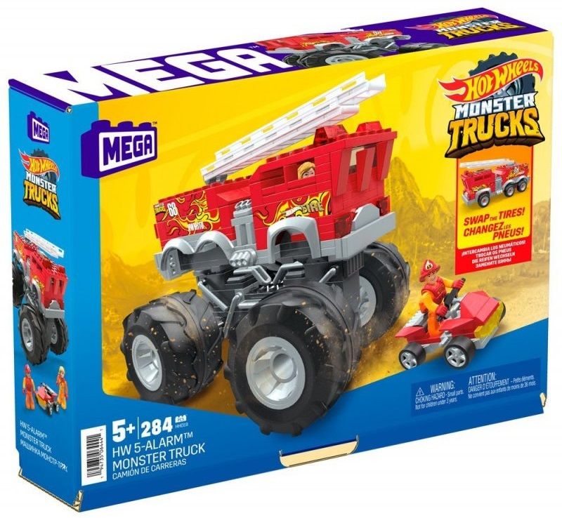 Детска играчка Hot Wheels Monster Trucks Пожарна 2 в 1 Отлична цена Ozone bg