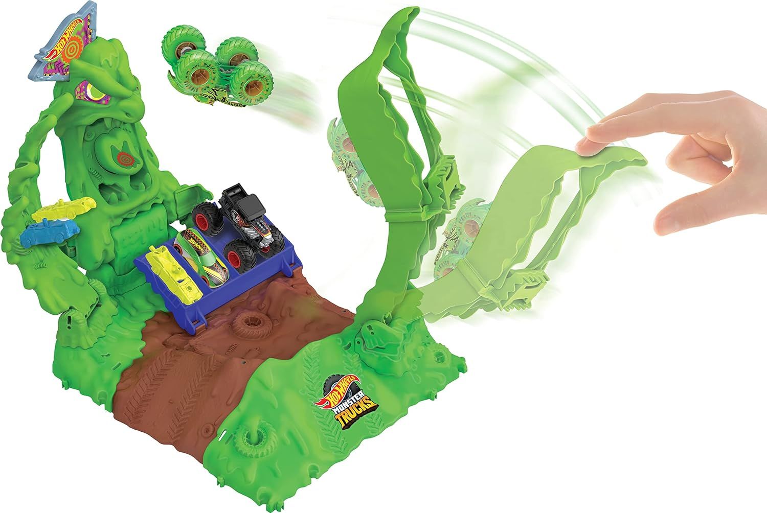 Игрален комплект Hot Wheels Monster Trucks Светеща писта Отлична цена Ozone bg