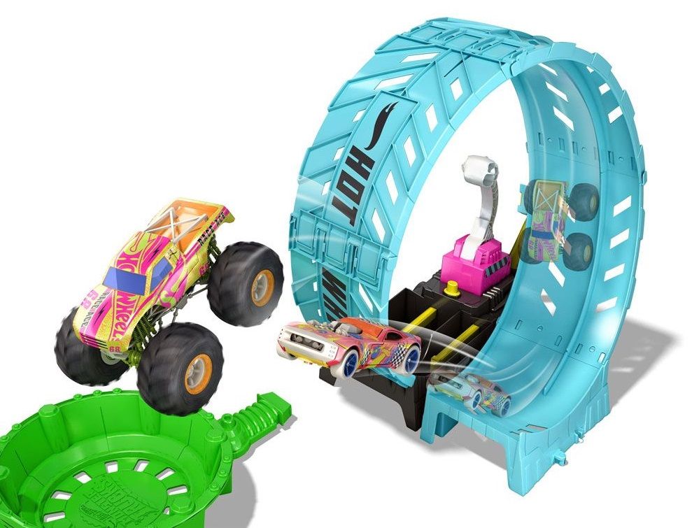 Игрален комплект Hot Wheels Monster Truck Светеща писта Епичен лупинг Отлична цена Ozone bg