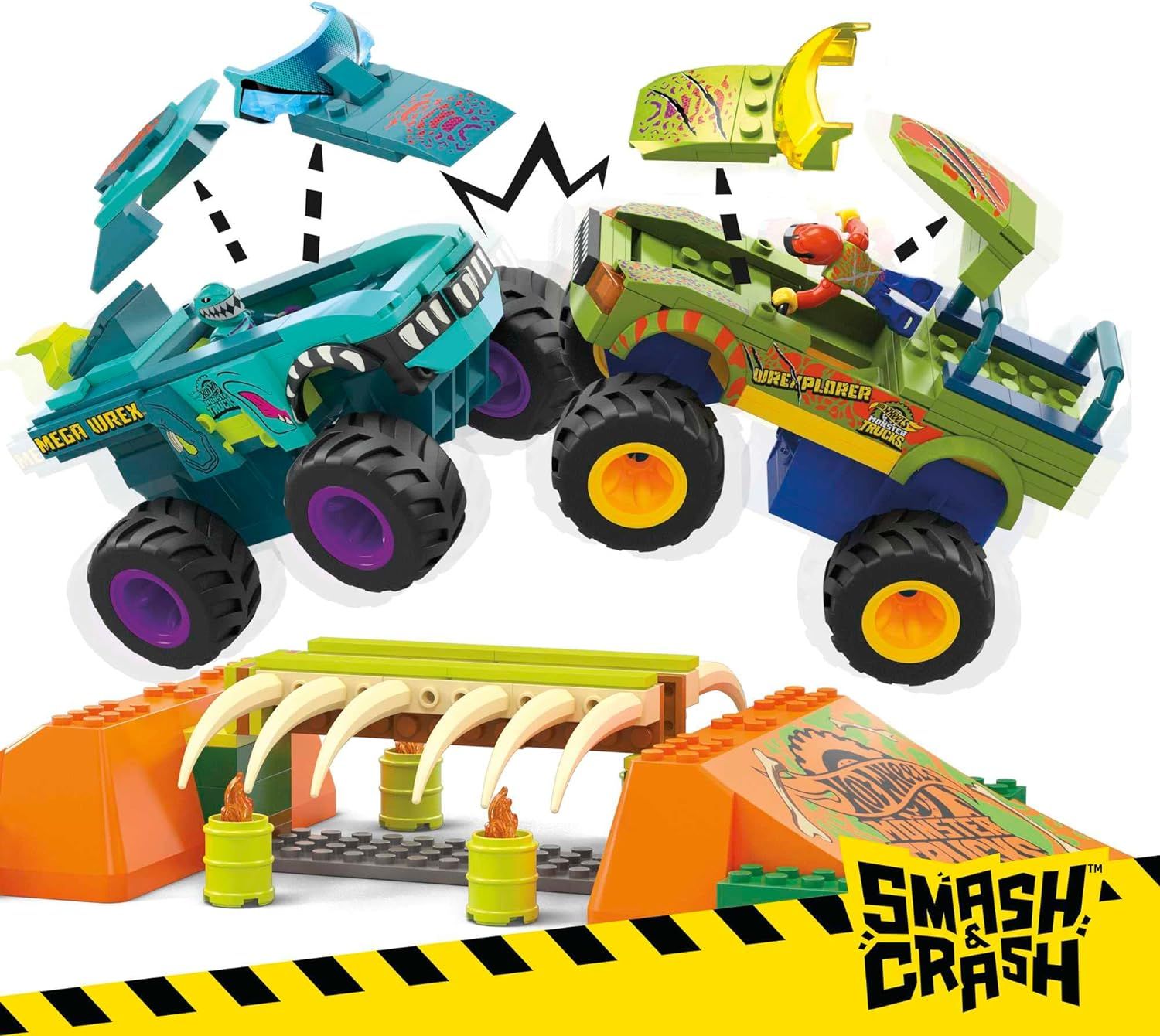 Игрален комплект Hot Wheels Monster Trucks Smash Crash Отлична цена Ozone bg