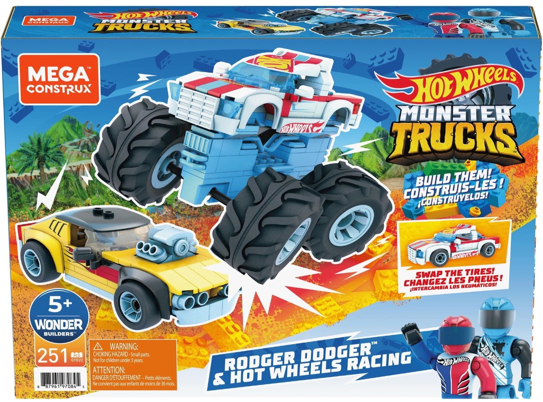 Комплект Hot Wheels Monster Trucks Rodger Dodger Hot Wheels Racing Отлична цена Ozone bg