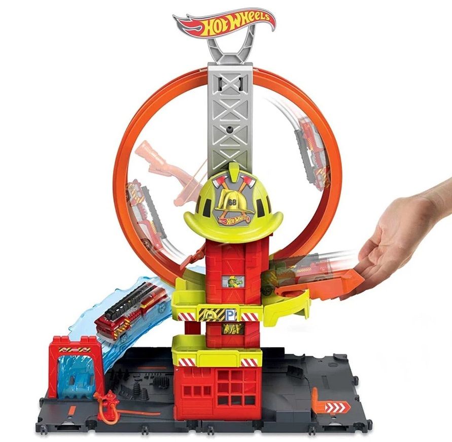 Писта Hot Wheels Пожарна станция Отлична цена Ozone bg