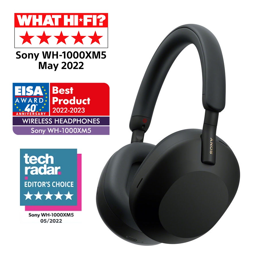 Безжични слушалки Sony - WH-1000XM5, Hard Case, ANC, черни | Ozone.bg
