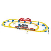 Игрален  комплект High Speed Train - Влак Стрела с мост, гара и надлез, 473 cm