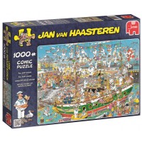 Пъзел Jumbo от 1000 части - Хаос на пристанището, Ян ван Хаастерен