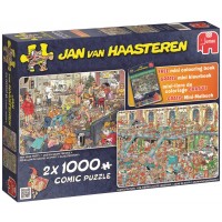 Пъзели Jumbo 2 х 1000 части - Коледните празници, Ян ван Хаастерен