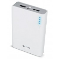 Портативна батерия Forever - 10000 mAh, бяла