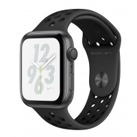 Смарт часовник Apple Nike + S4 - 44mm, сив, черна силиконова каишка