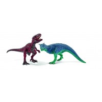 Фигурка Schleich от серията Аксесоари към Динозаври: Комплект - Карнотавър и Гиганотозавър - малки