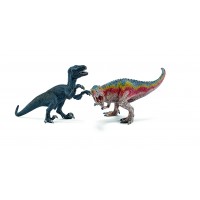 Фигурка Schleich от серията Аксесоари към Динозаври: Комплект - Тиранозавър и Велосираптор - малки