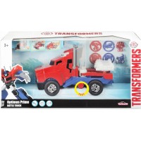 Детска играчка Smoby - Камион за битка Оптимус Прайм, със звук и светлина
