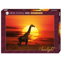 Пъзел Heye от 1000 части - Слънчев жираф, Слънчева светлина