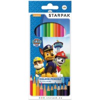 Комплект цветни моливи Starpak Paw Patrol - 12 цвята
