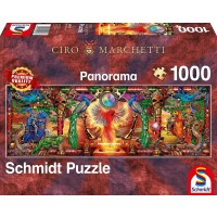 Панорамен пъзел Schmidt от 1000 части - Царството на огнената птица, Чиро Марчети