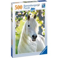 Пъзел Ravensburger от 500 части - Бял кон през пролетта