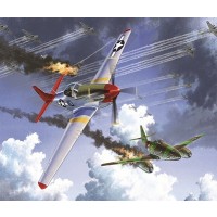 Военни самолети Academy P-51D Tuskegee Airmen и Me262A-A1 Luftwaffe (12435)