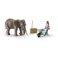 Фигурки Schleich от серията Аксесоари към Диви Животни: Комплект грижа за слонове