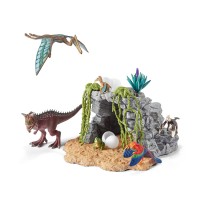 Фигурка Schleich от серията Аксесоари към Динозаври: Комплект - динозаври с пещера