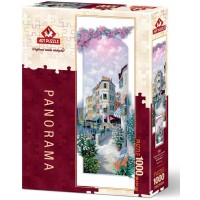 Панорамен пъзел Art Puzzle от 1000 части - Венеция в цветя, Питър Моц