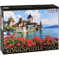Пъзел Königspuzzle от 1000 части - Замък във водата