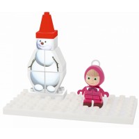 Конструктор Маша и Мечока BIG – Зимна приказка - Маша със снежен човек