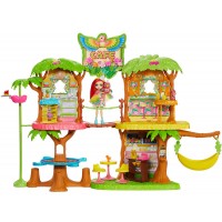 Игрален комплект Mattel Enchantimals - Кафене в Джунглата, с кукла и животинче