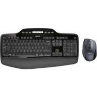 Комплект мишка и клавиатура Logitech - Desktop MK710, безжичен, черен