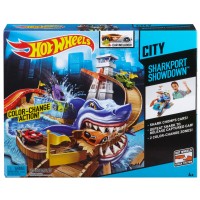 Комплект за игра Hot Wheels - Писта акула и колички с промяна на цвета