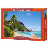 Пъзел Castorland от 3000 части - Тропически плаж, Сейшелите