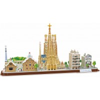 3D Пъзел Cubic Fun от 186 части - City Line Barcelona