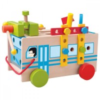 Дървен комплект Woody - Монтажен автобус
