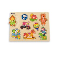 Дървен пъзел с дръжки Andreu toys - Играчки