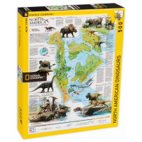 Пъзел New York Puzzle от 500 части - Динозаври, Северна Америка