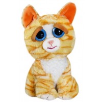 Плашеща плюшена играчка WMC Toys Feisty Pets - Оранжева котка