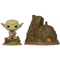Фигура Funko POP! Town: Star Wars - Dagobah Yoda with Hut (Bobble-Head), 15 cm,  #11