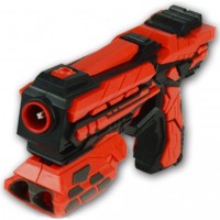 Детска играчка Ocie Red Guns - Мини пистолет с 6 меки стрели и държач
