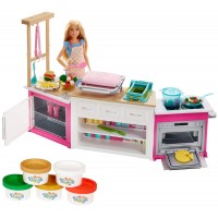 Игрален комплект Mattel Barbie - Кухнята на Барби, със звук и светлини