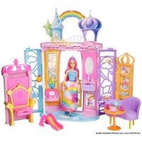 Игрален комплект Mattel Barbie Dreamtopia - Преносим замък за кукли Дъга