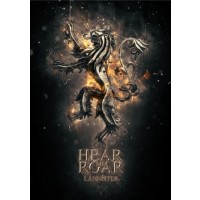 Метален постер Displate - Game of Thrones: Hear me roar Lannister