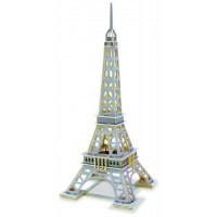 Дървен 3D пъзел Robo Time от 63 части - Айфеловата кула