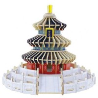 Дървен 3D пъзел Robo Time от 191 части – Храмът на небето в Бейджинг