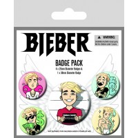 Комплект значки Pyramid -  Justin Bieber (Emojis)