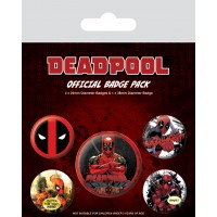 Комплект значки Pyramid -  Deadpool Badge Pack