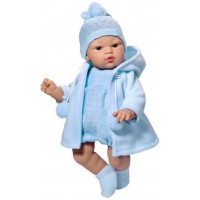 Кукла Asi - Бебе Коке, със синьо гащеризонче и пaлто